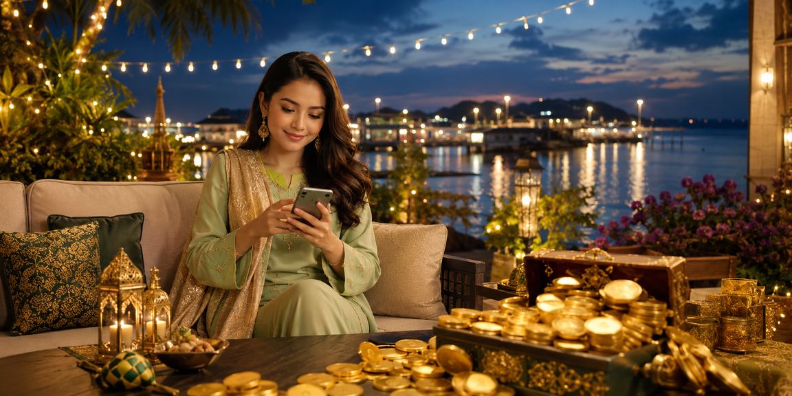 Suasana permainan kasino dalam talian hari raya Malaysia